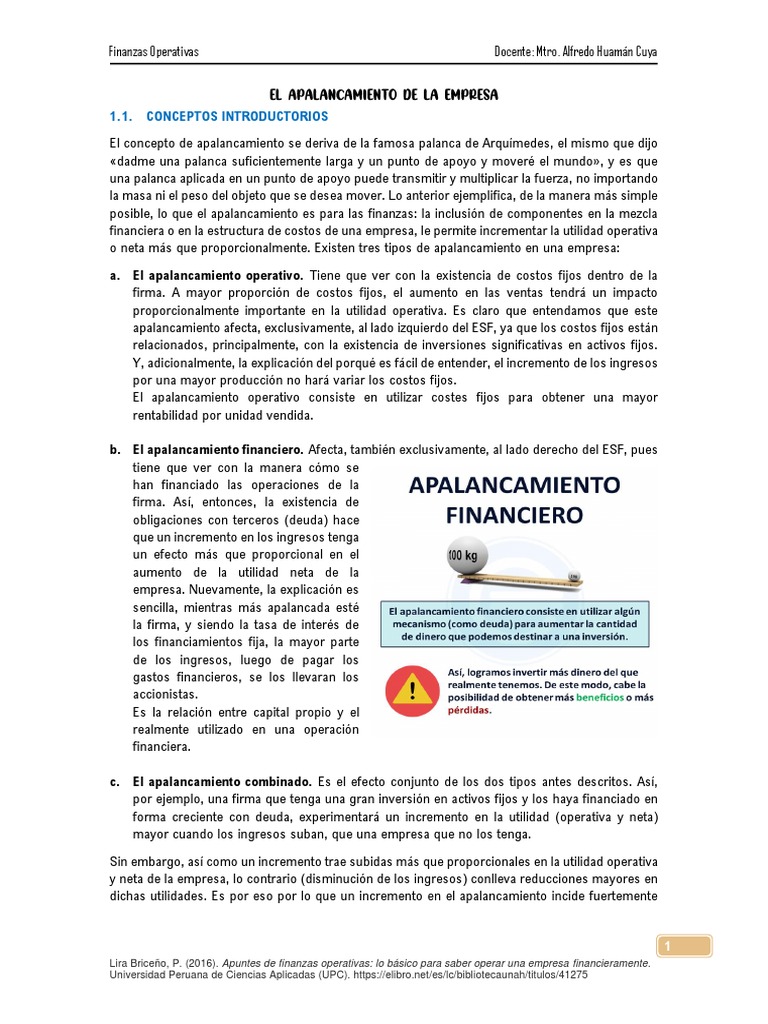 El Apalancamiento de La Empresa | PDF