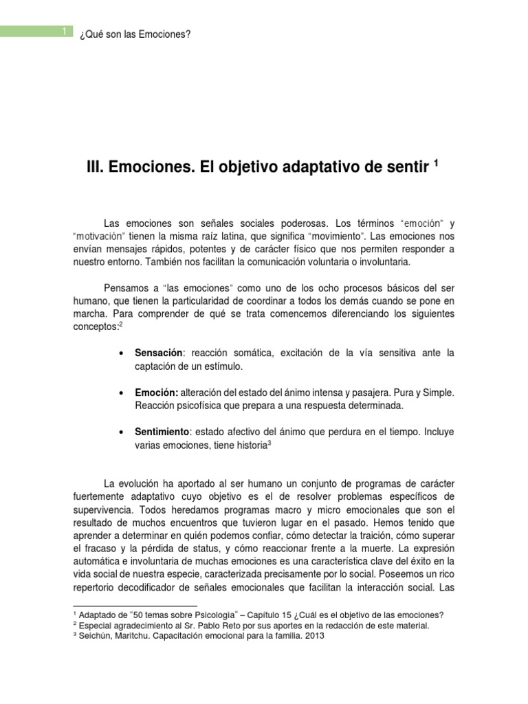 Procesos Emocionales y sus Ejemplos | PDF | Las emociones | Expresión ...