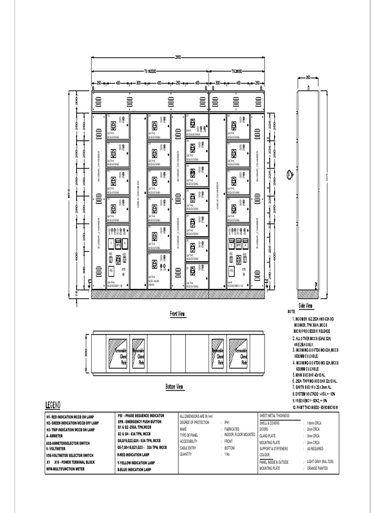 MCC Panel Design and Specifications | PDF | Electrical Engineering ...
