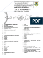 Prueba Grado 4º Sistema Solar