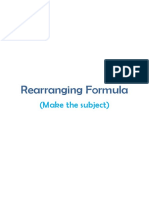Rearranging The Formulae