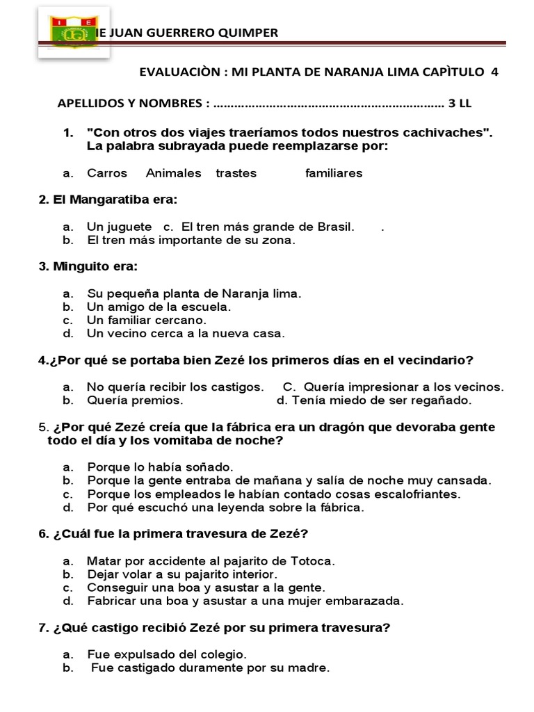 MI PLANTA DE NARANJA LIMA Cap 4 PDF