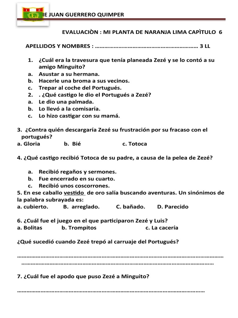 MI PLANTA DE NARANJA LIMA Cap 6 PDF