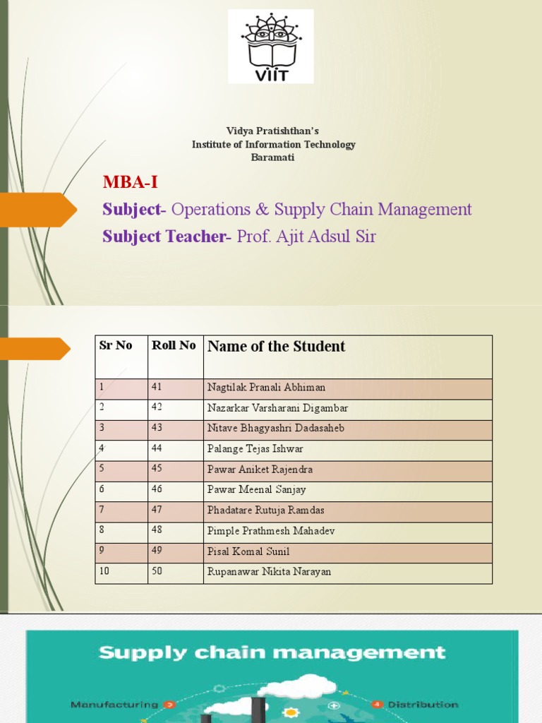 Introduction to Supply Chain Management | PDF | Supply Chain | Inventory