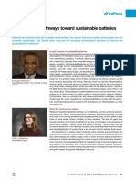 Technological Pathways Toward Sustainable Batteries