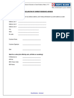 Self Declaration of Current Residence Address: Bank Use Section (To Be Filled by Sales, All Fields Are Mandatory)