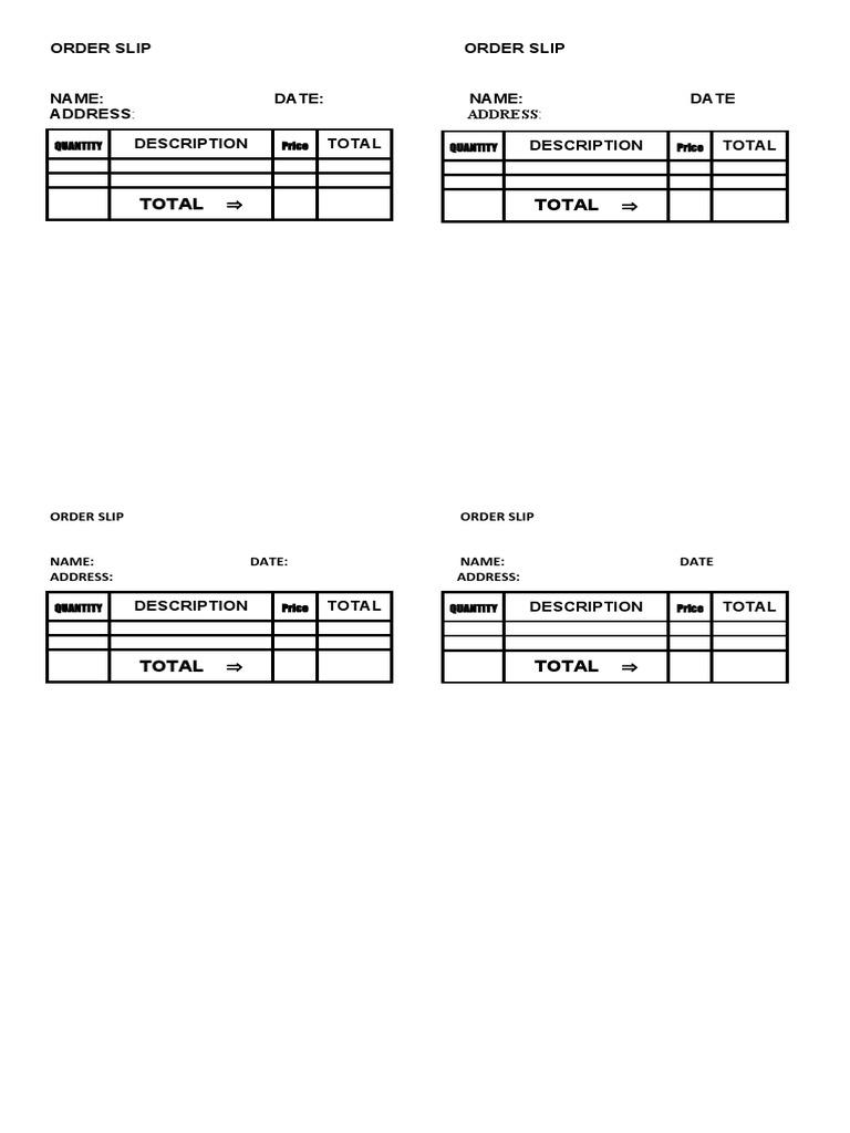 Order Slip Order Slip 111 PDF