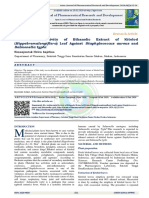 Antibacterial Activity of Ethanolic Extract of Kitolod