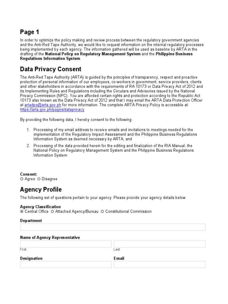 ARTA Sectoral Mapping of Regulators PDF