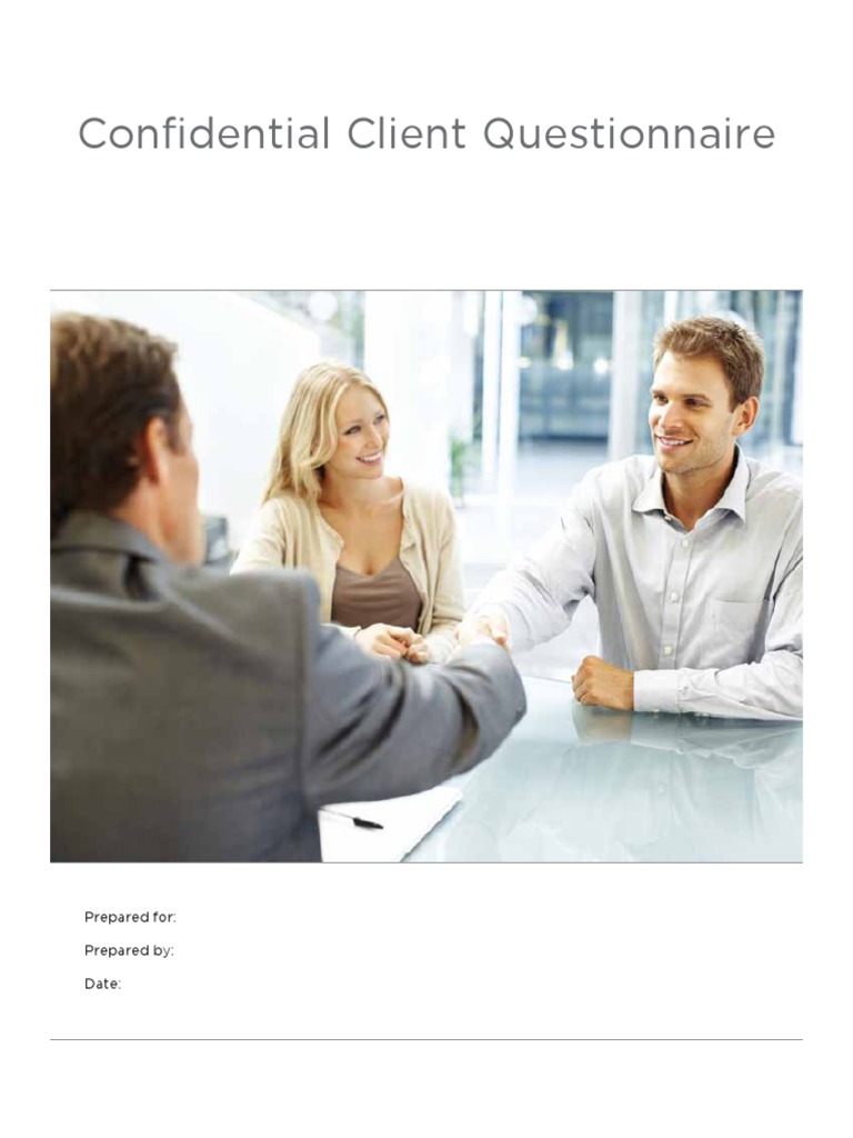Comprehensive Client Financial Questionnaire | PDF