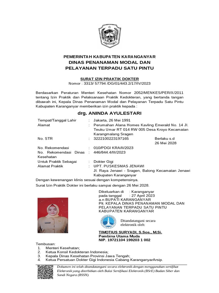 Sip DRG Aninda | PDF