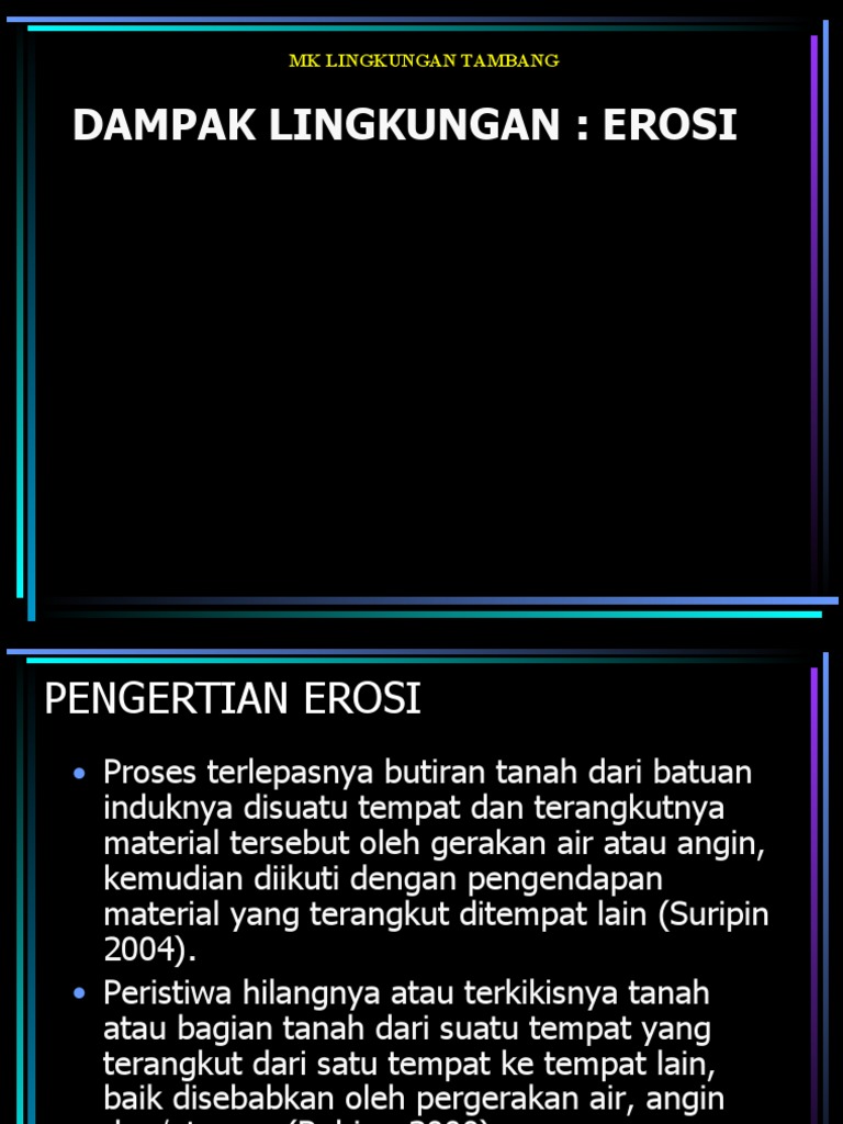 Pengertian dan Dampak Erosi Tanah | PDF