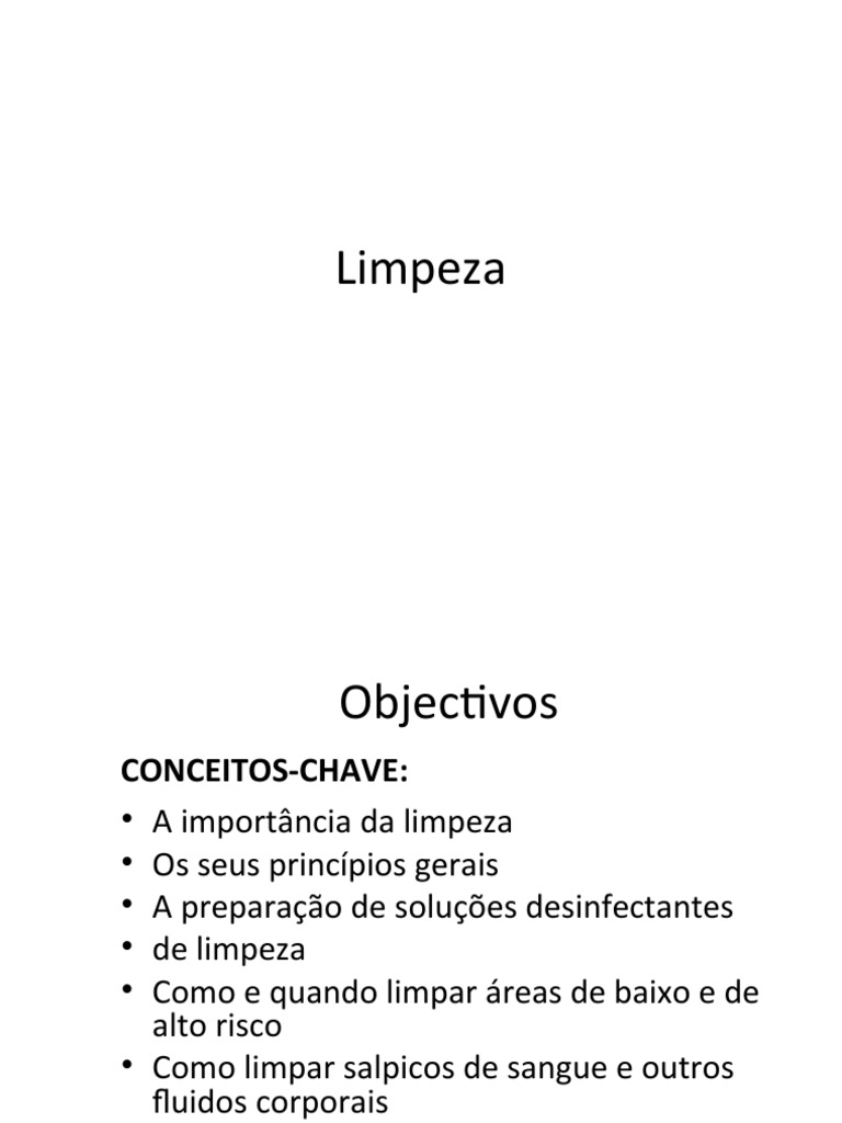 Princípios e Métodos de Limpeza Eficaz | PDF