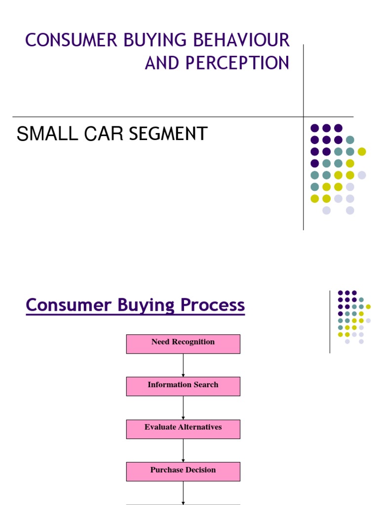 Consumer Buying Behaviour and Perception in Small Car Segment | PDF ...