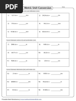 Unit Conversion Practice Worksheet | PDF