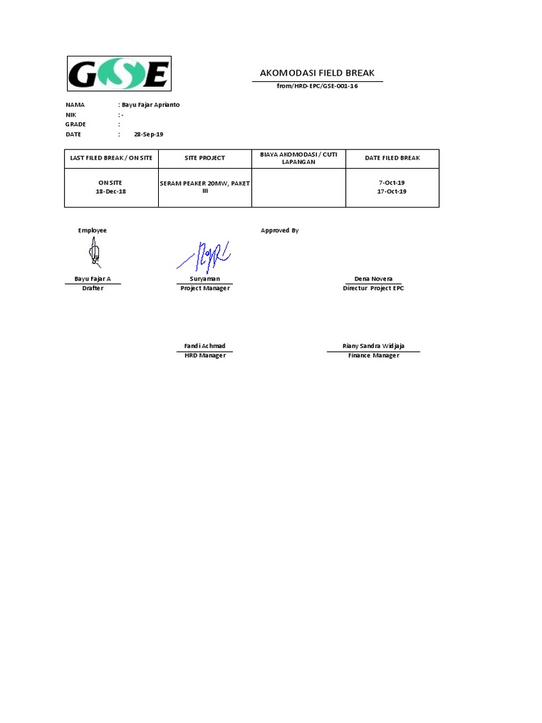 Field Break Accommodation Report | PDF