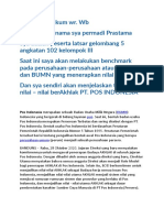 Komitmen Penerapan Budaya Akhlak Di PT Pos Indonesia