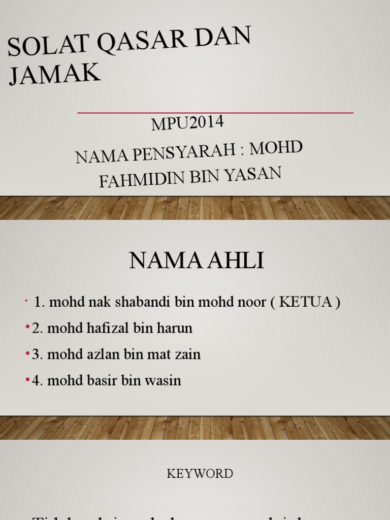 Solat Qasar Dan Jamak | PDF