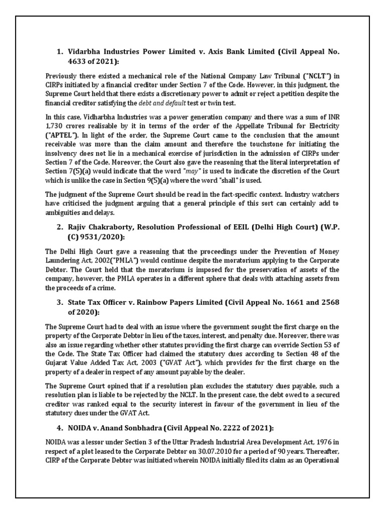 Landmark Judgement PDF Bankruptcy In Rem Jurisdiction