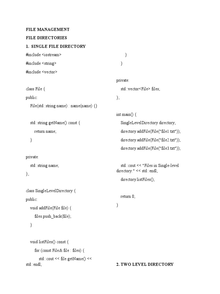 File Management Program Sample | PDF
