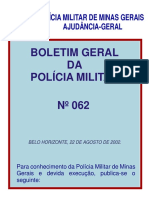 BGPM NR 062 de 22 - 08 - 2002