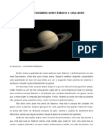 Artigo - Grandes Curiosidades Sobre Saturno e Seus Anéis