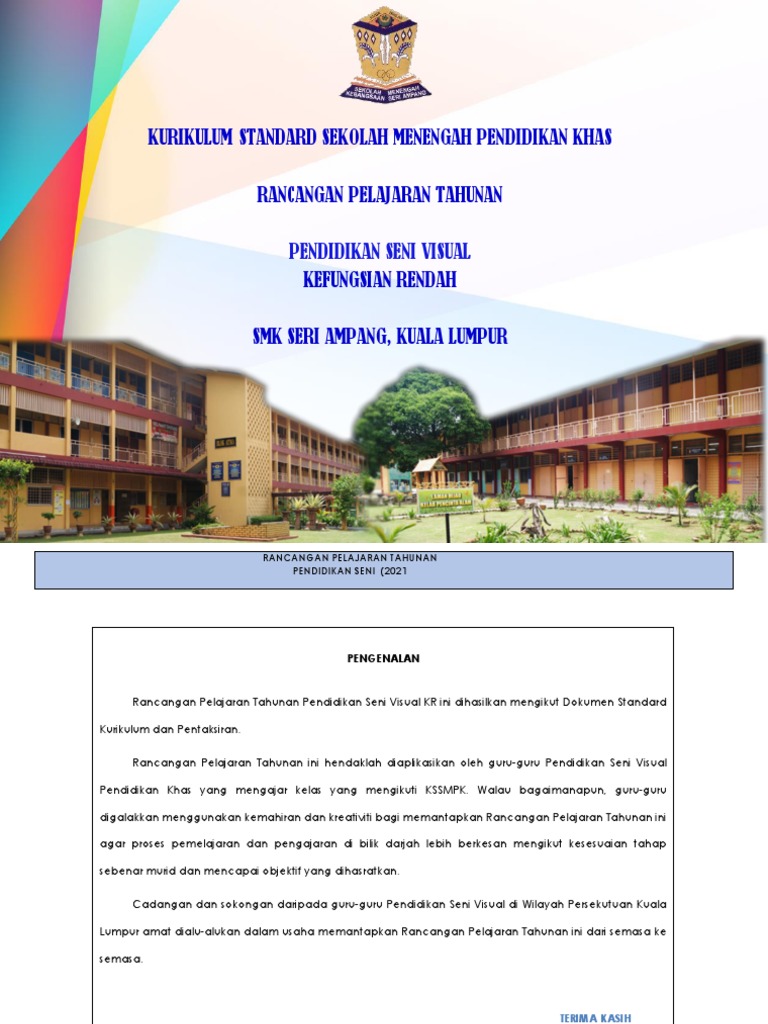 Rancangan Pelajaran Seni Visual Khas | PDF