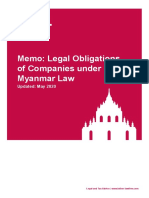Memo Myanmar - Compliance Private Company May 2020