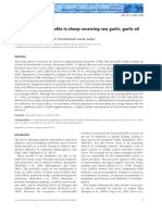 Changes in Blood Profile in Sheep Receiving Raw Garlic, Garlic Oil