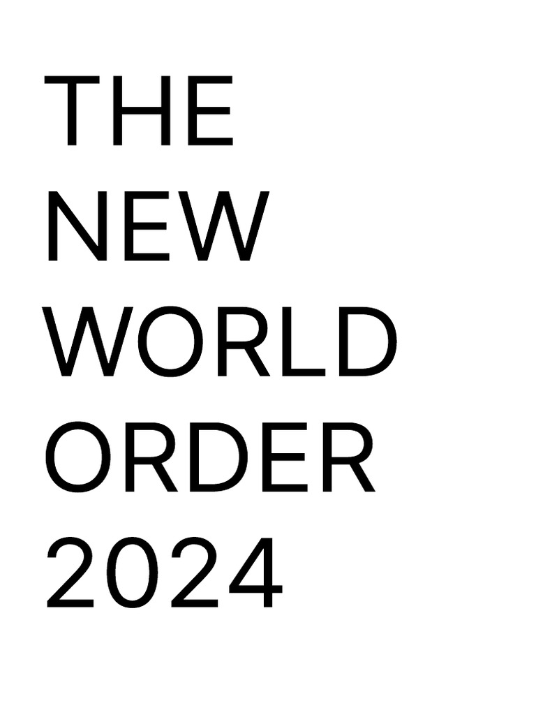 The New World Order 2024 PDF