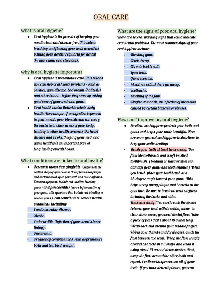 Oral Care | PDF