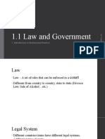 1.1 Law and Government