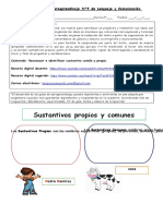 Lenguaje - Guía - Sustan - Propios y Comunes5to Año