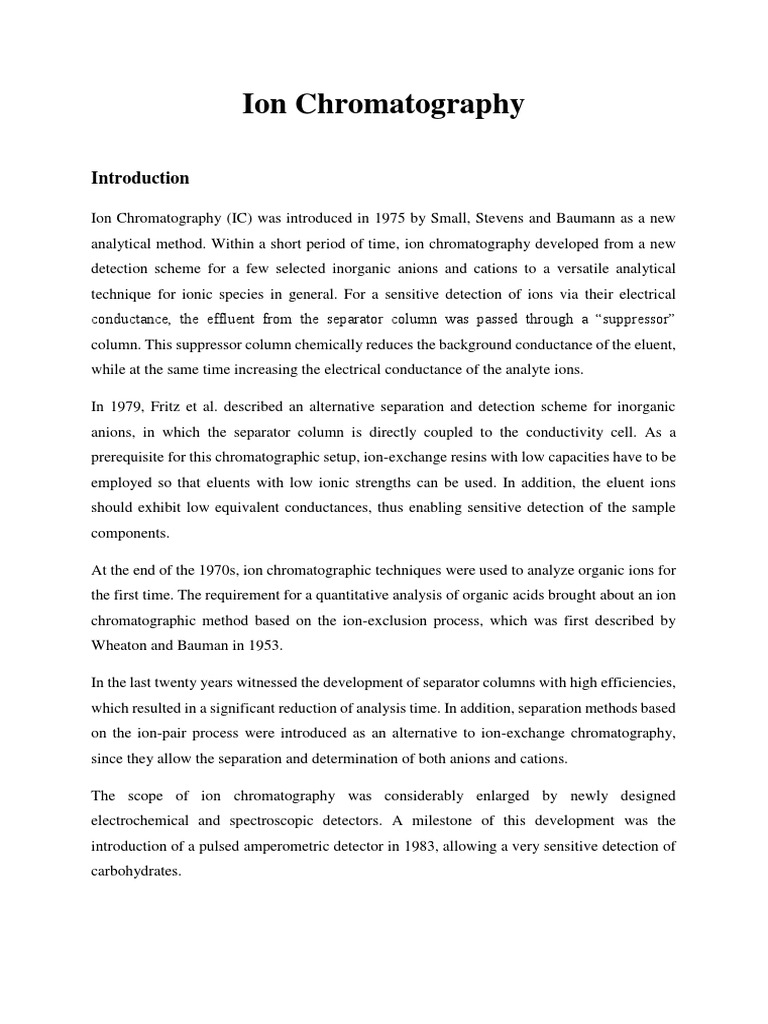 Ion Chromatography PDF
