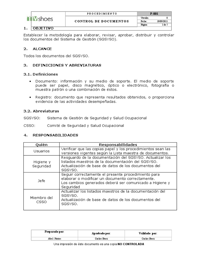 Control de Documentos SGSYSO | PDF | Informática