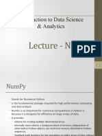 Lecture 2 - NumPy I