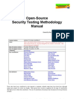 Open Source Security Testing Methodology Manual