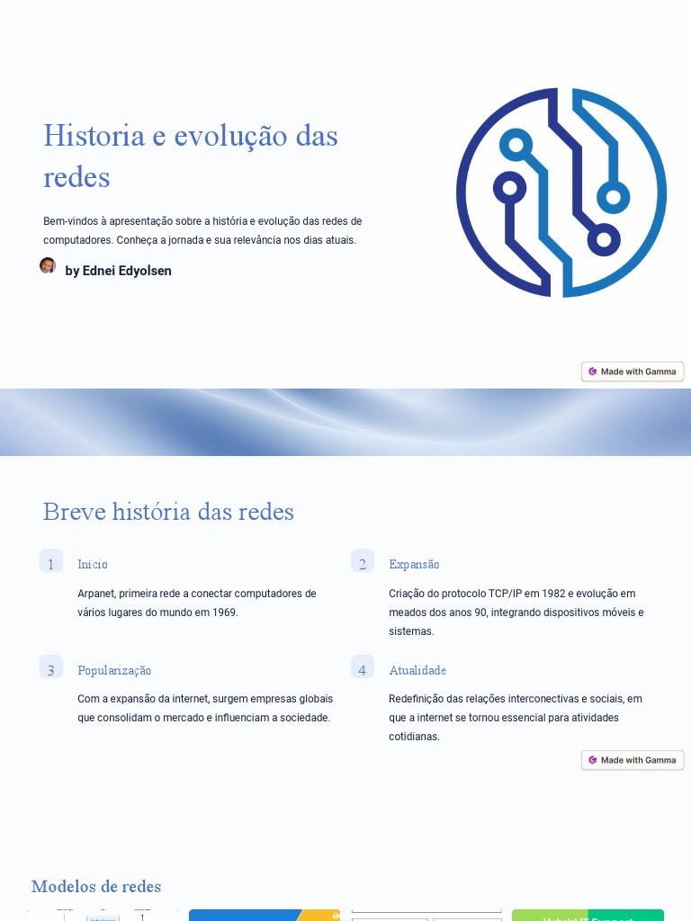 Evolução das Redes de Computadores | PDF | Rede de computadores | Internet