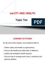 Topic 10 Safety and Health