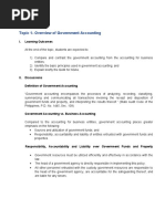 Module 1 - Overview of Government Accounting