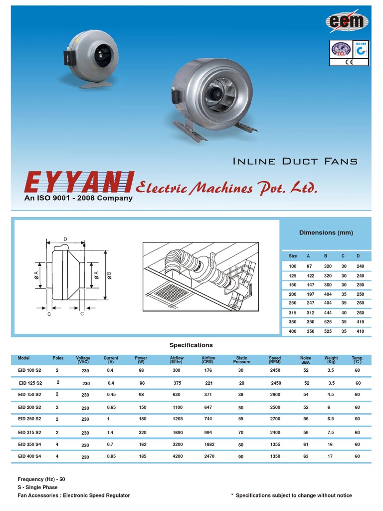 Eyyani Electric Machines Specifications | PDF