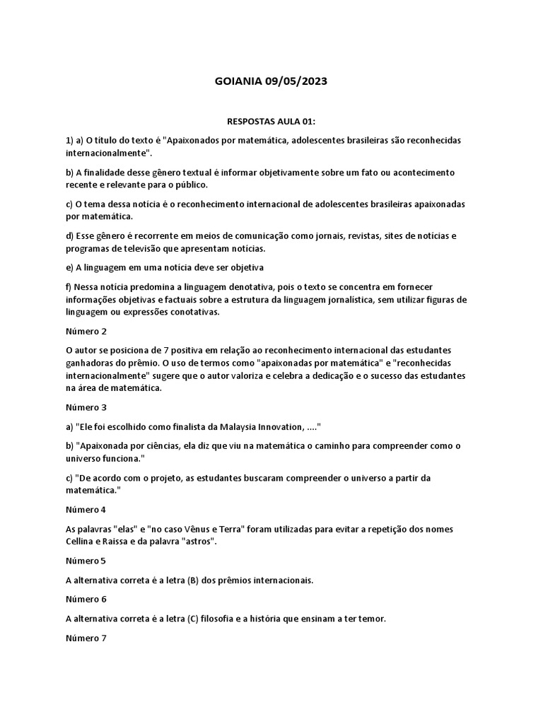 Respostas Revisa Goias (Maio) | PDF | Aquecimento global e mudança ...