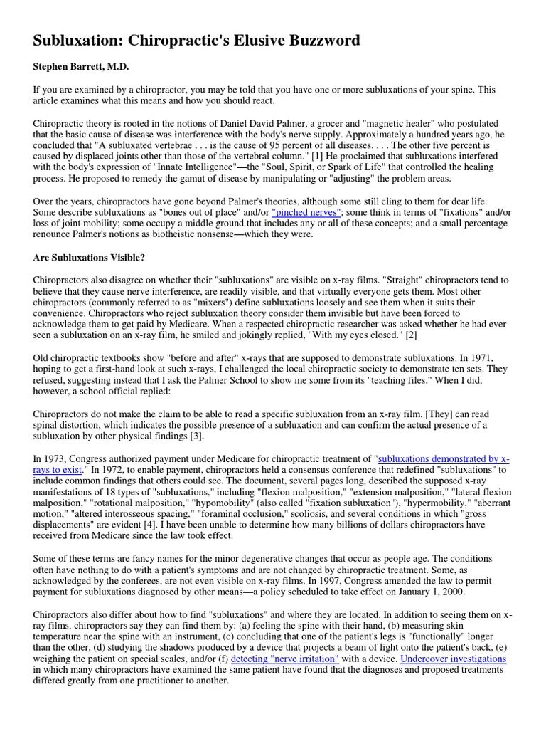 Subluxation | PDF