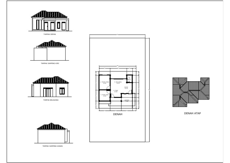 Gambar 2D Rumah Minimalis | PDF