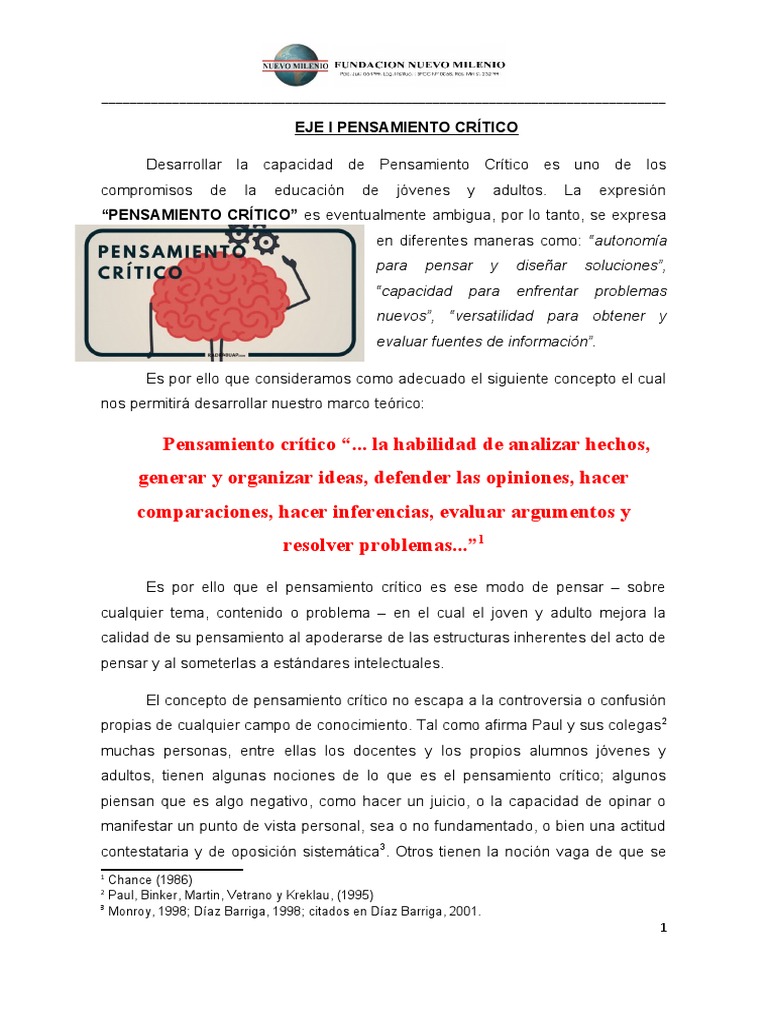 Modulo Pensamiento Critico | PDF