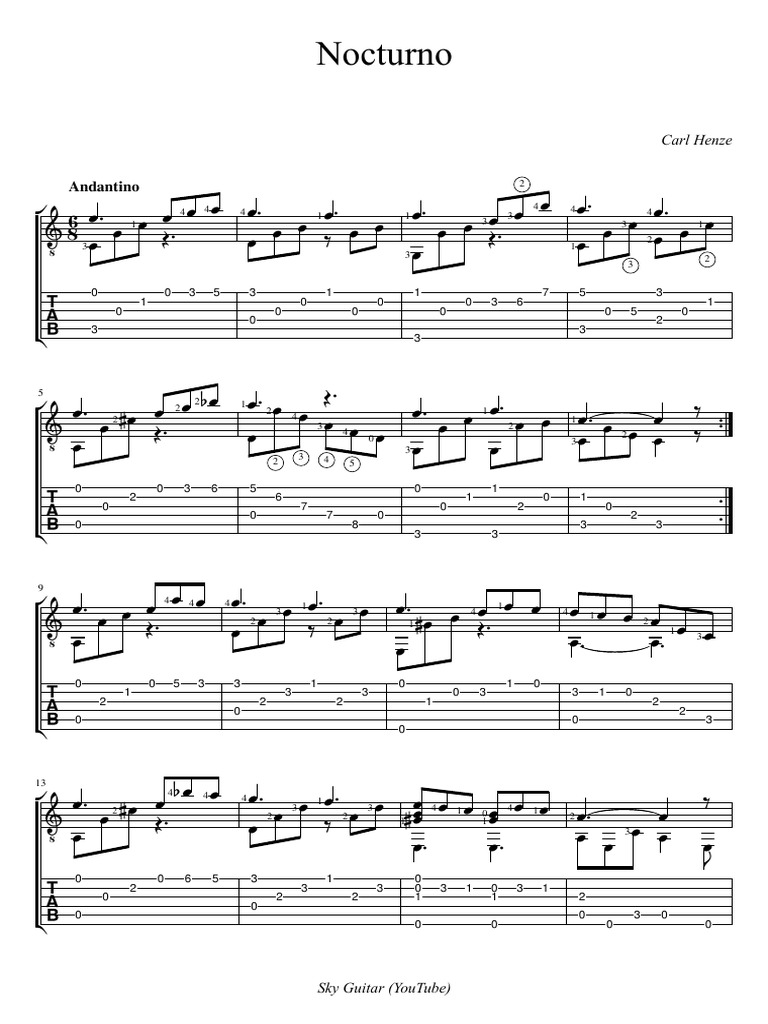 Partituras Classical Guitar PDF
