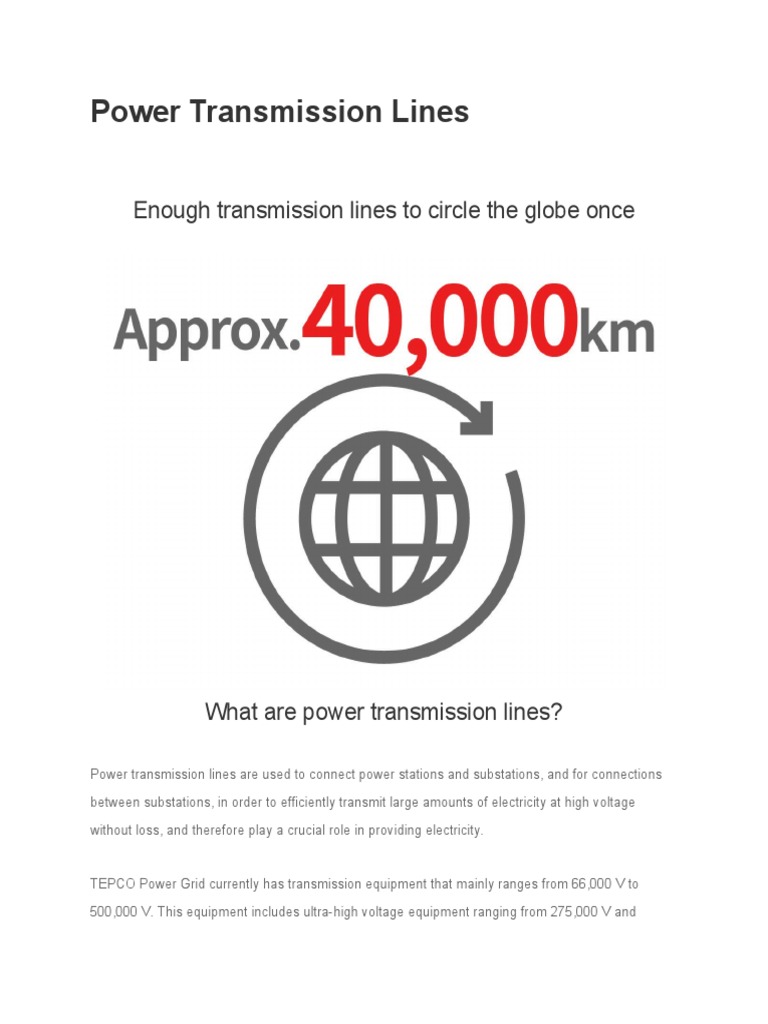 Overview of Power Transmission Lines | PDF | Electric Power ...