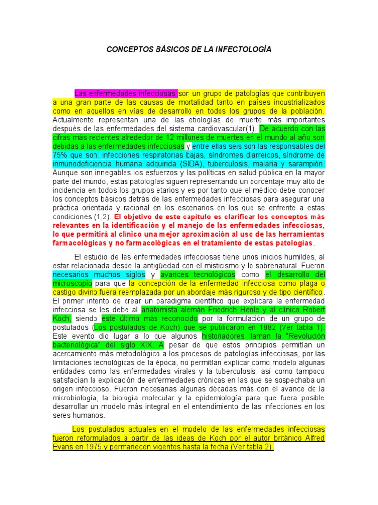 Conceptos Basicos de La Infectologia | PDF | Infección | Patógeno