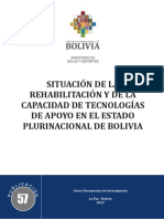 Situación de La Rehabilitación y de La Capacidad de Tecnologías de Apoyo en El Estado Plurinacional de Bolivia