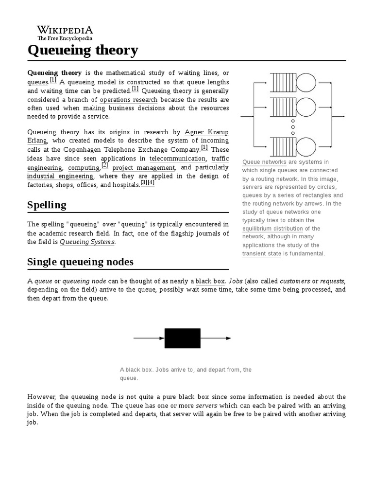 Queueing Theory in Operations Research | PDF | Operations Research ...